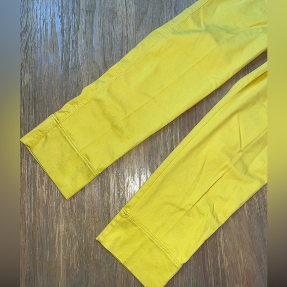 Anthropologie Maeve Yellow Cigarette Capri Pants Jeans size US10 - Picture 6 of 11
